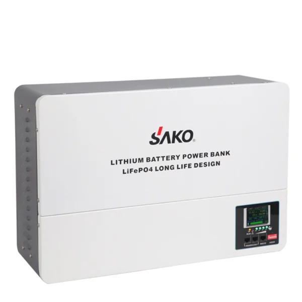 SAKO LI WALL 5.12KWH 51.2V 100AH LiFePO4 Lithium Battery Power Bank
